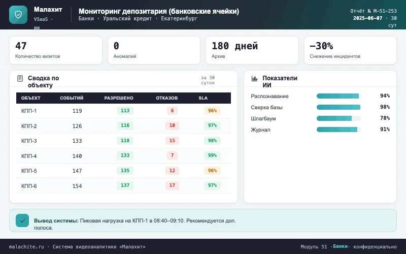 Отчёт за период — Система Малахит