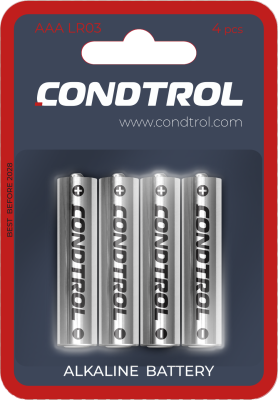 Щелочная батарея Condtrol AAA LR03 4шт 